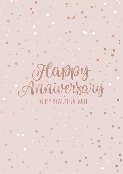 Pretty Anniversary Card - For A Beautiful Wife created by Evie Garnett Designs