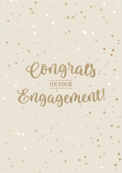 Classic Engagement Card - Gold Congrats created by Evie Garnett Designs