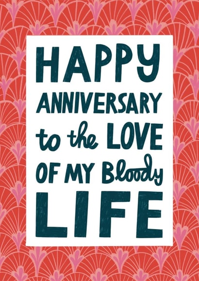 Heartfelt Typography Anniversary Card - For Husband, Wife, Boyfriend, Girlfriend created by Alice Mole Illustration