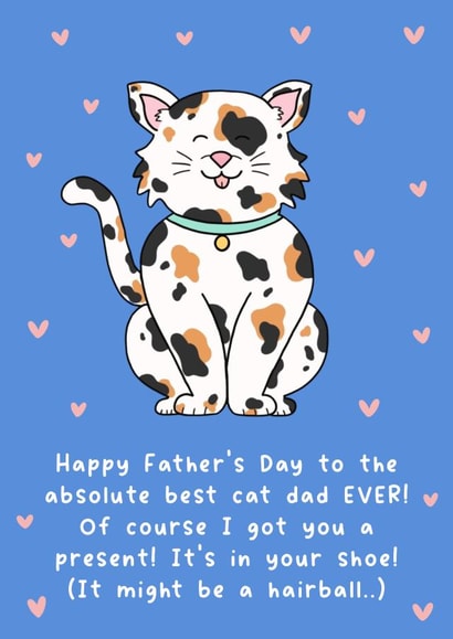 Cute Father’s Day Card - Best Cat Dad - From the Cat created by Mae (Coffee and a Catfish)