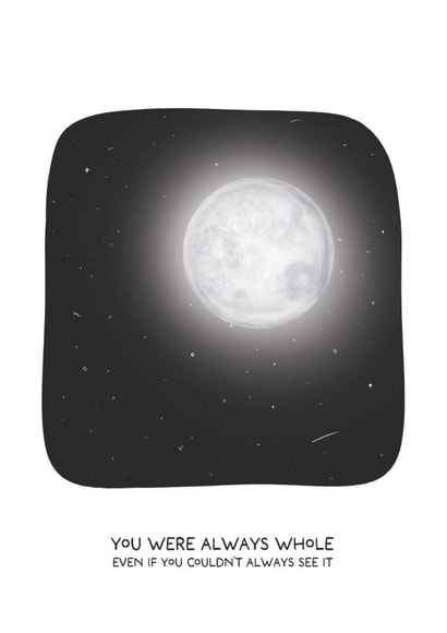 Heartfelt Thinking Of You Card - Supportive - You Were Always Whole created by Liberty Feist Studio