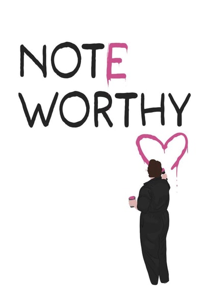 Note Worthy - cute self-worth card - mindset. created by Liberty Feist Studio