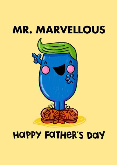 Cute Father's Day Card - Mr. Marvellous - Mr Men created by Mr. Men