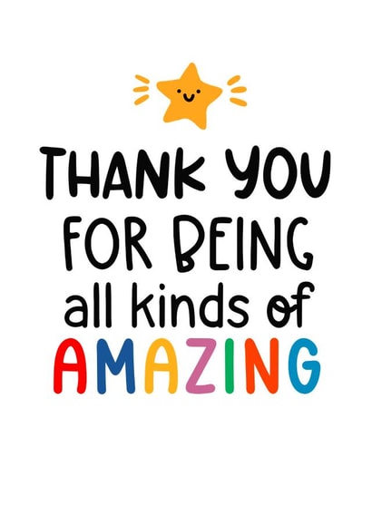 Thank you for being all kinds of Wonderful, teacher thank you and, for colleague created by Studio Flafello LTD