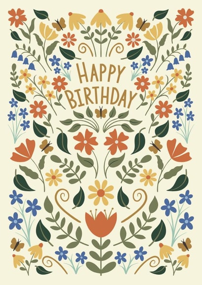 Pretty Birthday Card - Botanical - For Her created by Kirsty Miller