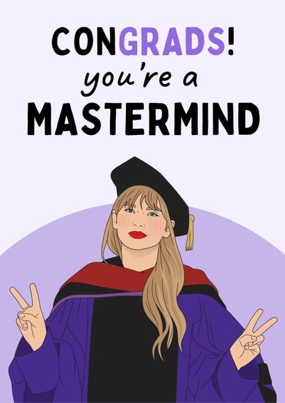 Funny Graduation Card - For Swifties - Mastermind created by Sundiva Designs