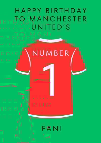 Classic Birthday Card - For Him - Manchester United Shirt created by SC Designs
