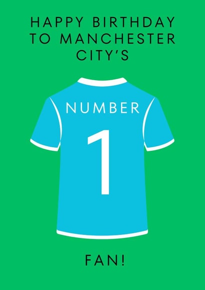 Classic Birthday Card - For Him - Manchester City Shirt created by SC Designs
