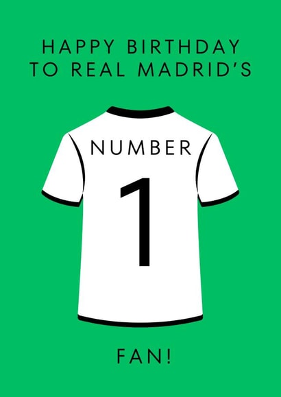 Classic Birthday Card - For Him - Real Madrid created by SC Designs