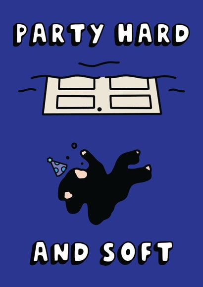 Funny Birthday Card - Billie Eilish - Party Hard & Soft created by Hey Huns It's Nicole