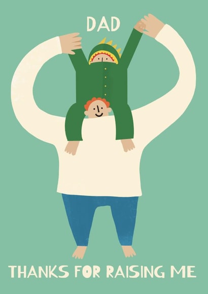 Cute Father's Day Card - From The Kids - Thanks For Raising Me created by AbiGoLucky