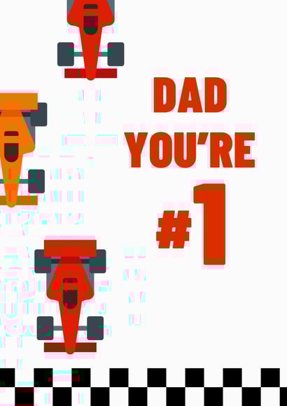 Number 1 Formula 1 Dad card created by EyUpDesigns