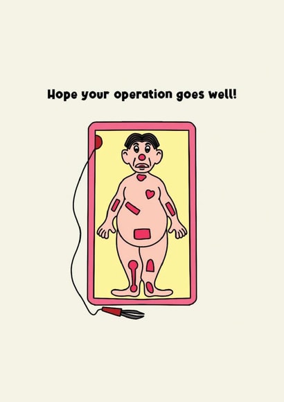 Funny Good Luck Card - Operation created by Jamie Lindsay