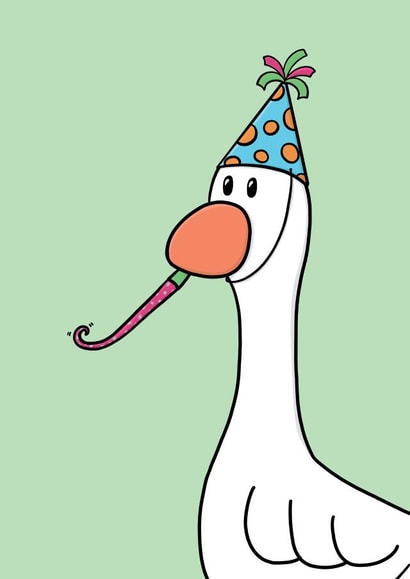 Cute Birthday Card - Celebration Goose created by OhJaye