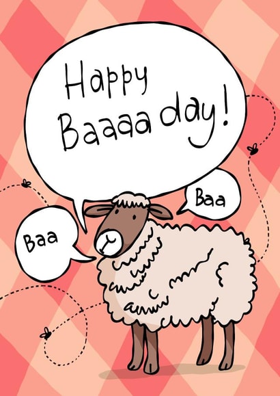 Happy birthday sheep Baaaaa created by Print Me Some Color
