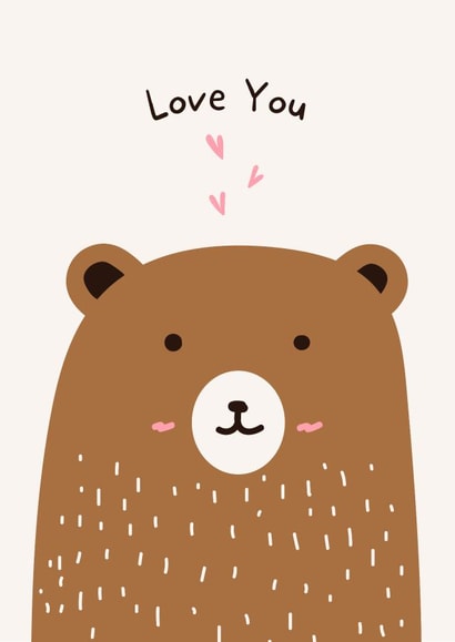 Cute card for anniversary or birthday - Love You created by Just say it