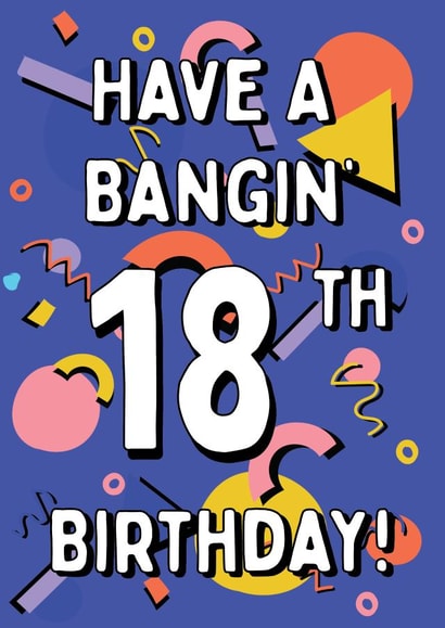 Retro Birthday Card - 18th - For Him created by @Laura Lonsdale Designs
