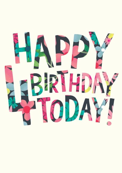 Pretty Birthday Card - 4th - For Her created by The Boy and the Bear