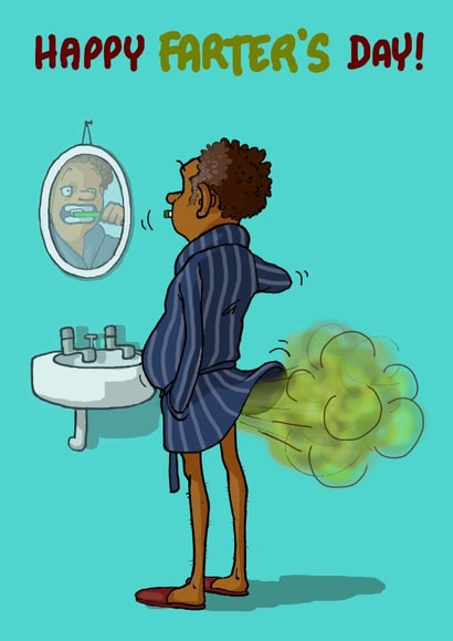 Happy Farter's Day Pun Father's Day Card created by Bryony Jackson Walters