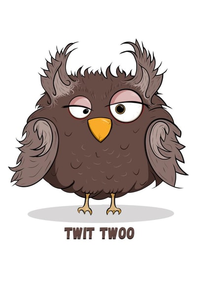 Funny Old Owl Card for the Old Twit on your life ''Twit Twoo'' created by Fred Forever