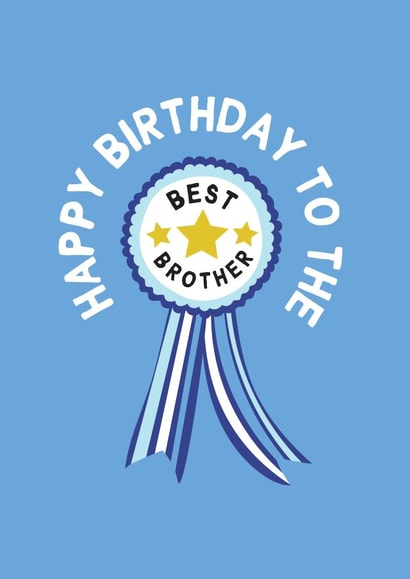 Cute Birthday Card - For Brother - Rosette created by Gem Draws Stuff