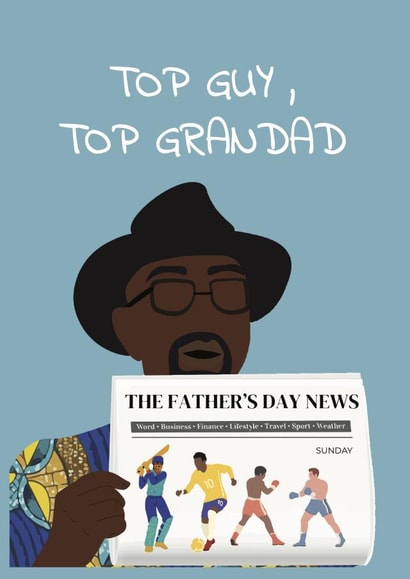 Heartfelt Father's Day Card - For Grandad - Top Guy, Top Grandad created by AfroTouch Design