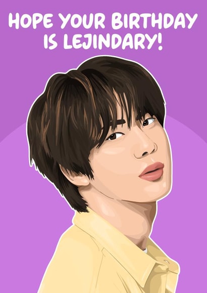 BTS Jin - Funny Birthday Card created by Pink + Pip