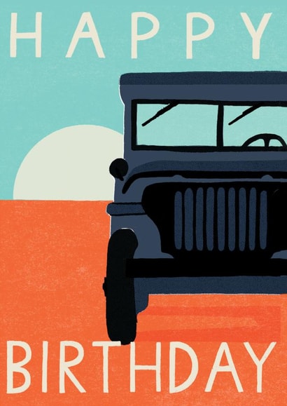 Classic Birthday Card - Jeep Truck Land Rover - For Him created by Laura Darrington Design Ltd.
