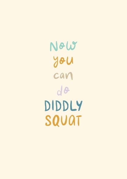 Funny Retirement Card - Diddly Squat created by Rebecca Prinn