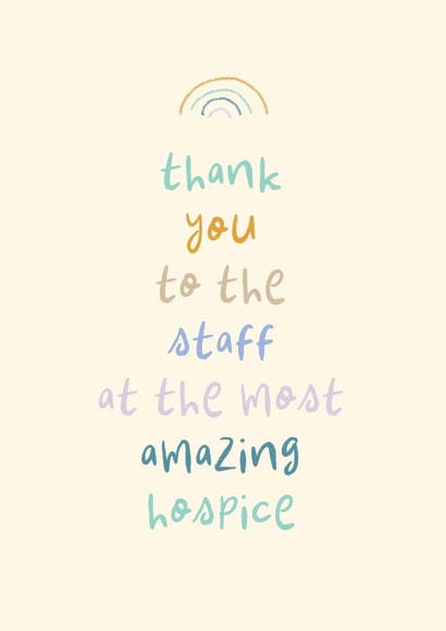 Cute Thank You Card - Amazing Hospice created by Rebecca Prinn