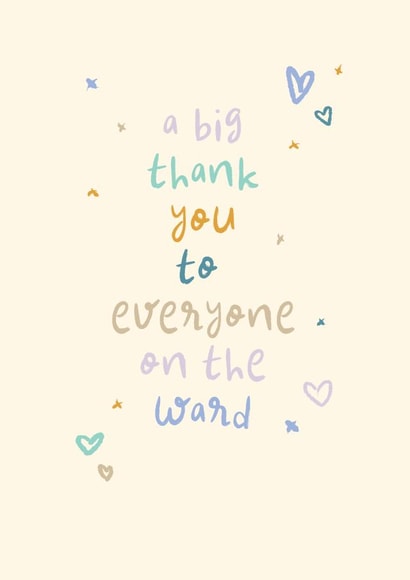 Cute Thank You Card - Everyone On The Ward created by Rebecca Prinn