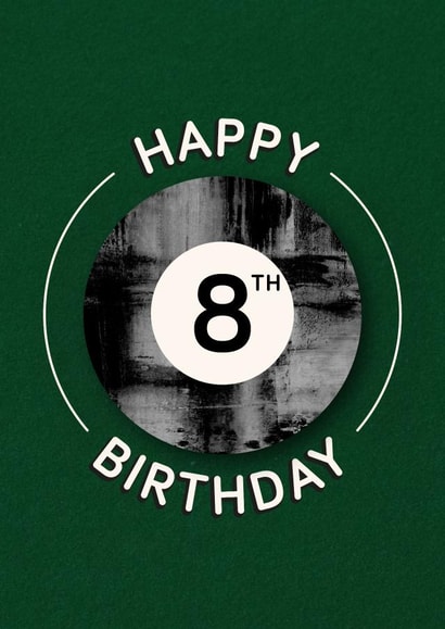 Arty 8th Birthday Card - 8 Pool Ball created by Gemma Pratt