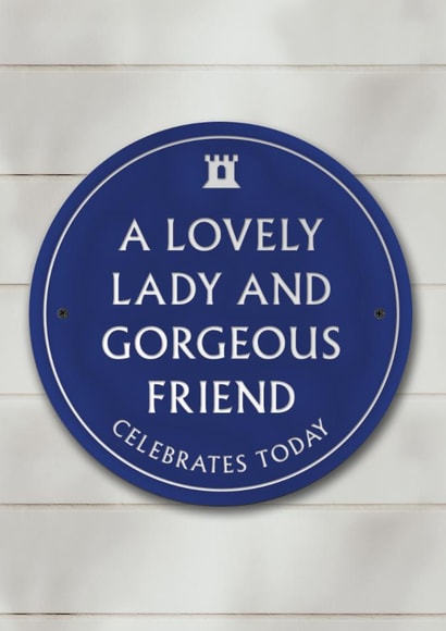 Heartfelt Birthday Card - For Her - Heritage Plaque created by Brainbox Candy