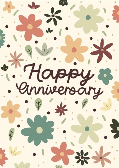 Cute Anniversary Card - Digital Floral created by Lots of Love, Hannah 