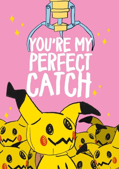 Cute Anniversary Card - Pokemon Pikachu - Perfect Catch created by Wild Card
