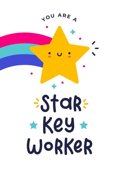 Cute Thank You Teacher Card - Nursery Teacher - Nursery Key Person created by Joanne Hawker