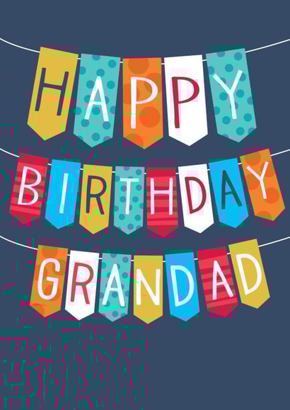 Classic Birthday Card - For Grandad - Birthday Bunting created by The Boy and the Bear