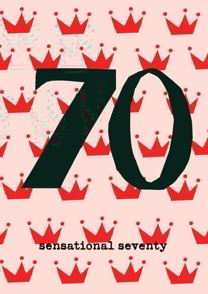 Sensational Seventy - 70th Birthday Card created by Poet and Painter