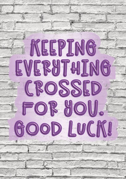 Good Luck Card - Fingers Crossed - All The Best | thortful
