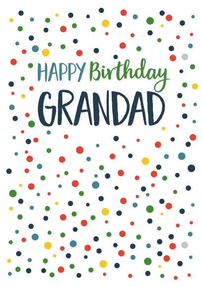 Classic Birthday Card - For Grandad - Polka Dots created by Claire Giles