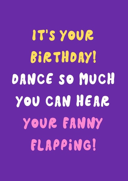 Rude Birthday Card - For Her - Fanny Flapping created by Krafty Kitsune