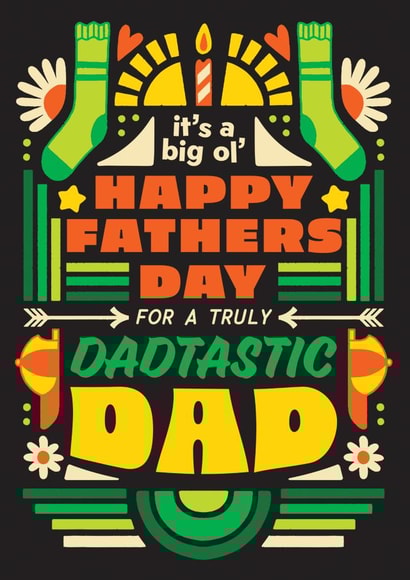 Arty Father's Day Card - Dadtastic Dad created by OBJECTABLES