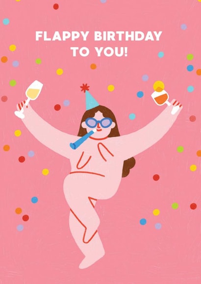 Fun Birthday Card - Party - Flappy Boob Card created by Stormy Knight