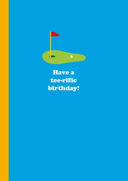 Cute Birthday Card - Golf Lover - Tee-rific Birthday created by Happy Street