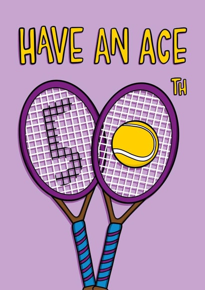 Fun 50th Birthday Card - Tennis Pun - For Him created by TeePee Creations