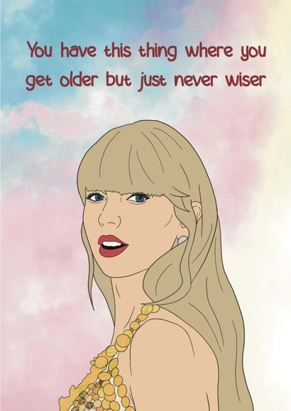 Taylor Swift Lover/ Anti Hero Birthday Card created by Emily Render