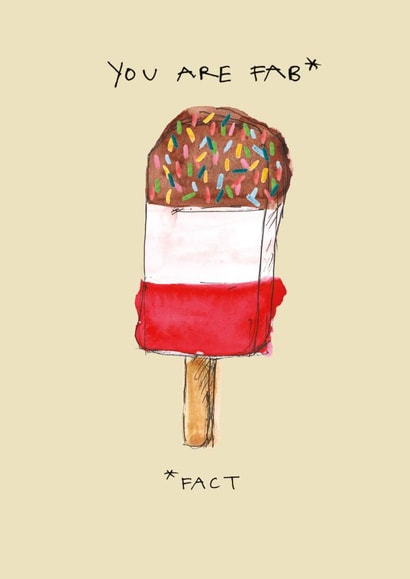 Cute Anniversary Or Friendship Card - You are Fab - Fact created by Poet and Painter