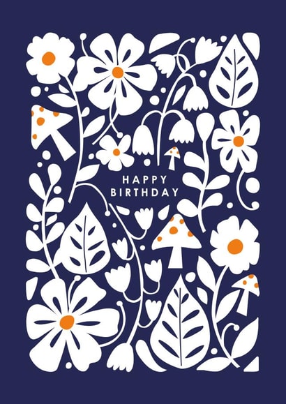Pretty Birthday Card - For Her - Woodland Flower created by Happy Street