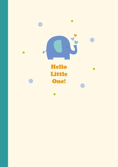 Cute New Baby Boy Card - Baby Elephant created by Happy Street