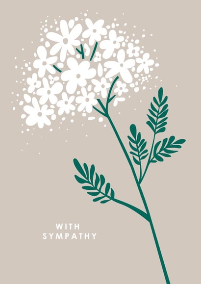 Pretty Floral With Sympathy Card - Cow Parsley Card created by Happy Street